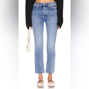 MOTHER The Tomcat Ankle Fray Hem Jeans in On The Road
